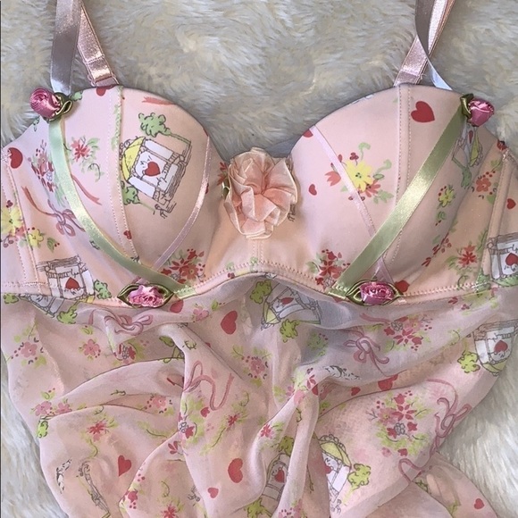 Cottagecore Bird Cage Ribbon Babydoll - Picture 4 of 8